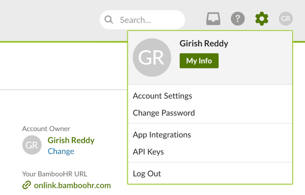 How to generate an API Key in BambooHR - Onward