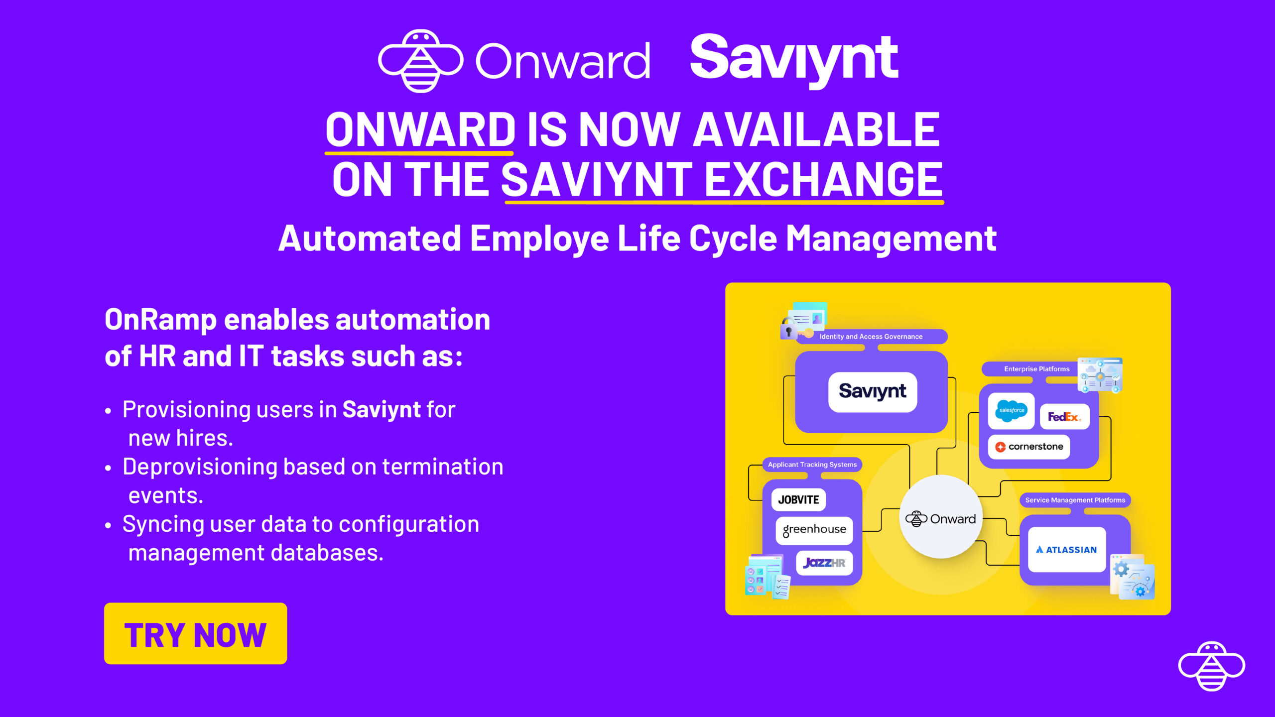 Onward is now available on the Saviynt Exchange