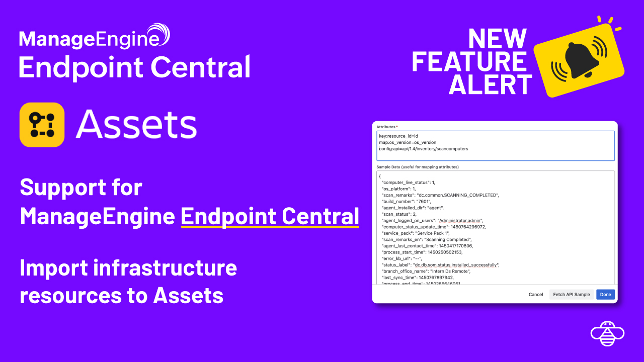 Importing ManageEngine Endpoint Central to Assets