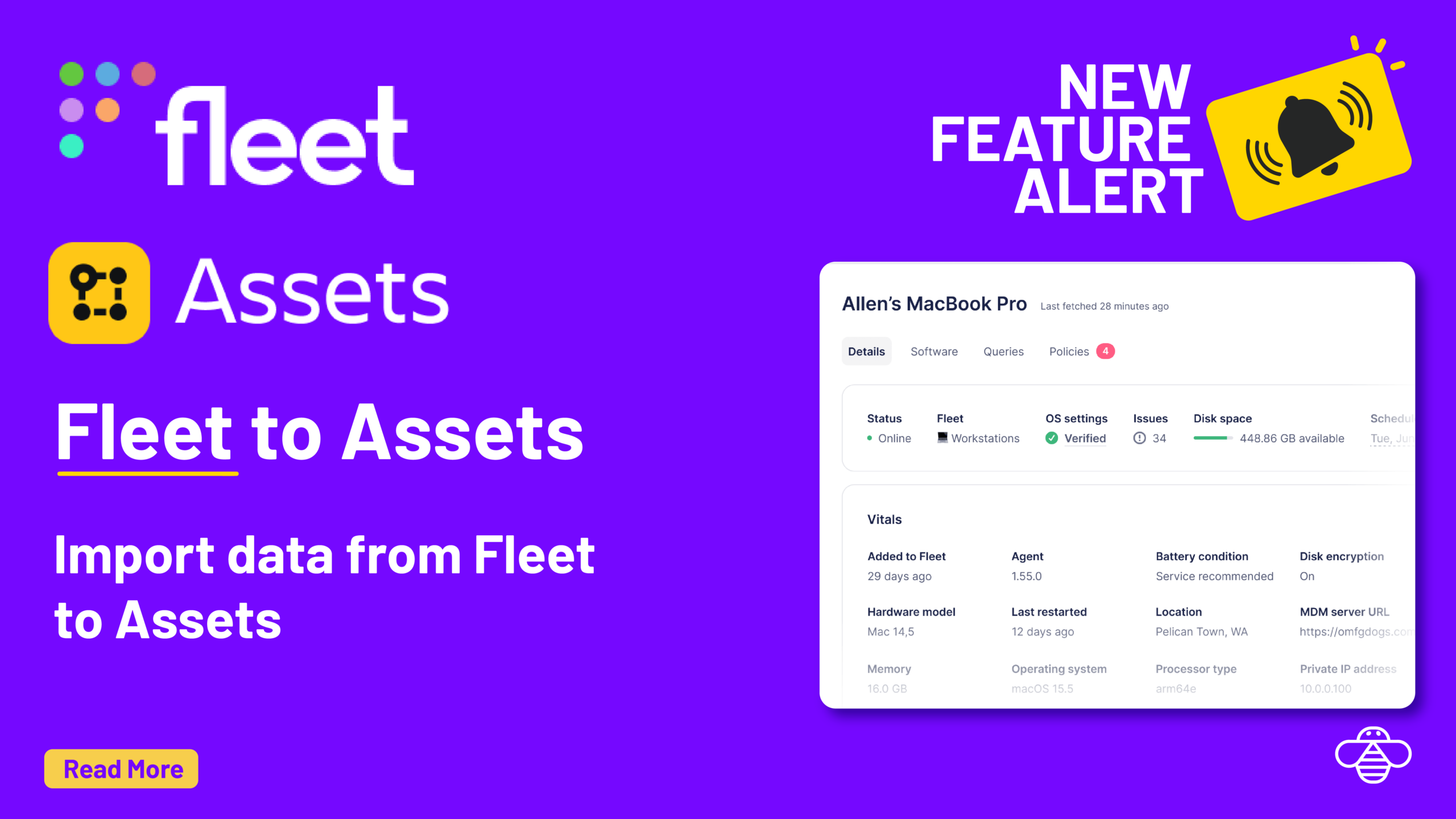 Importing Device Data from Fleet to Assets