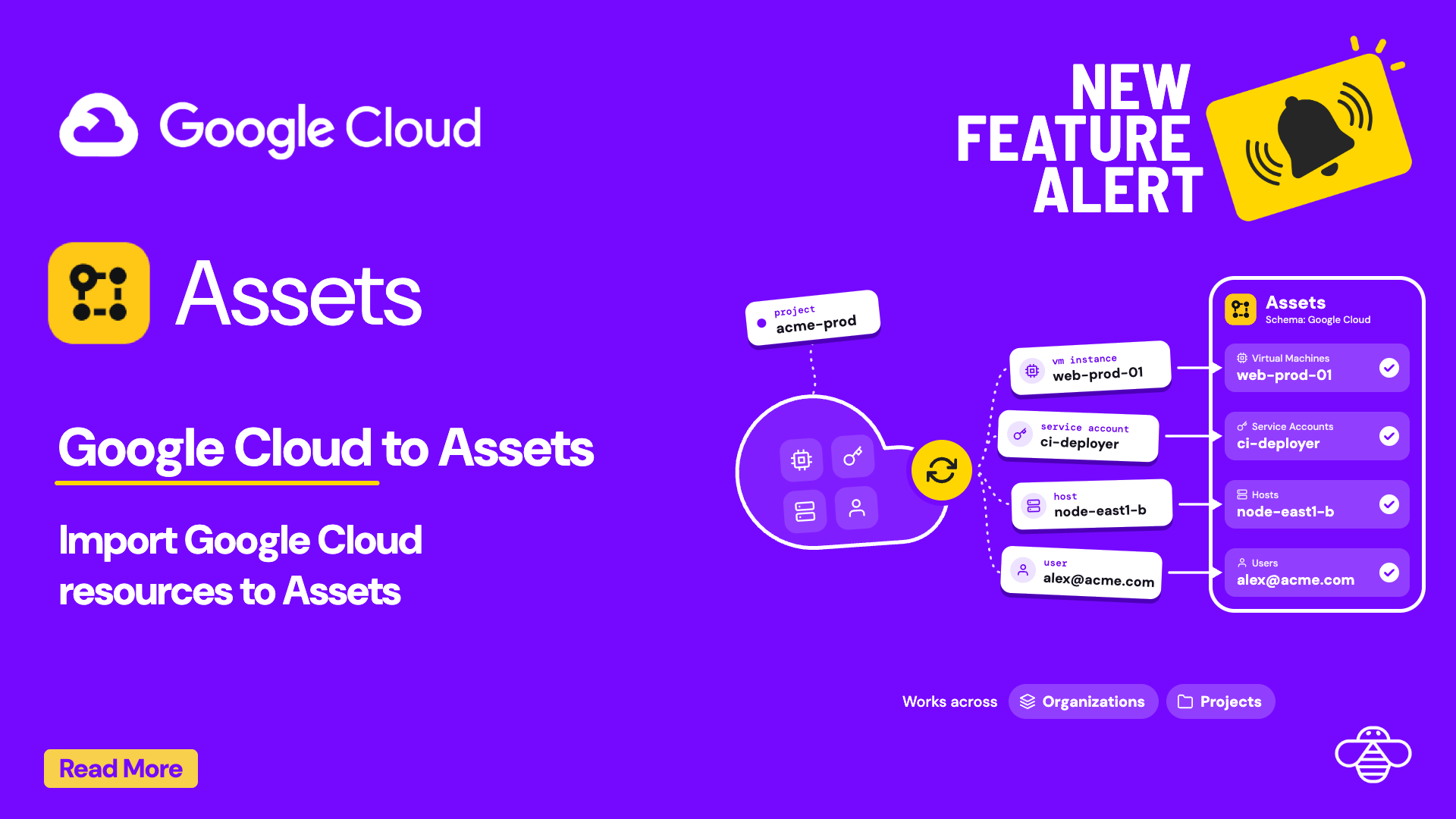 Importing Google Cloud resources into Assets
